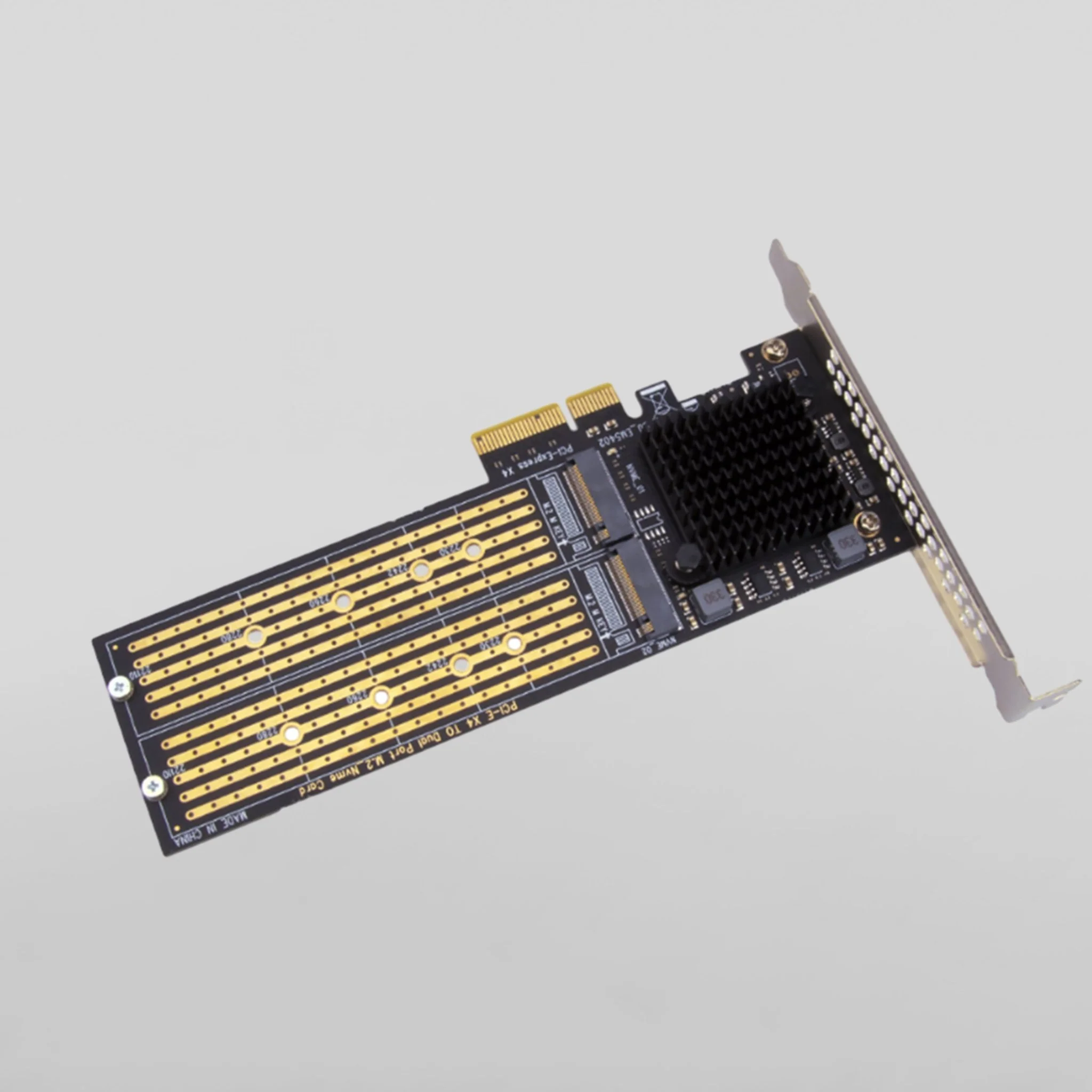 PCIe 3.0 x4 to Dual NVMe M.2 SSD Adapter Card - Image 3