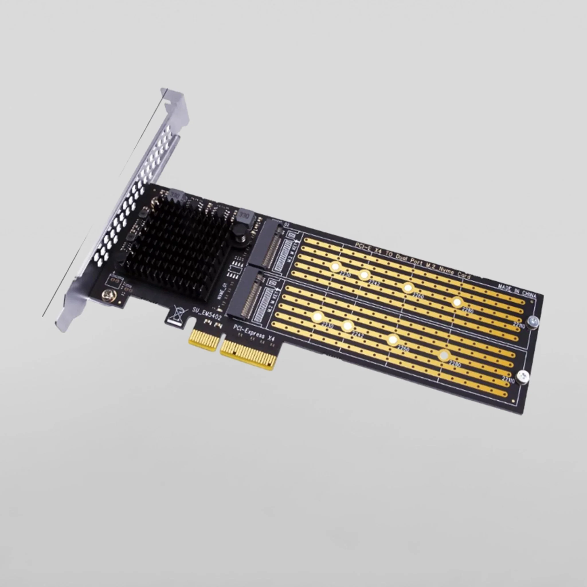PCIe 3.0 x4 to Dual NVMe M.2 SSD Adapter Card - Image 4